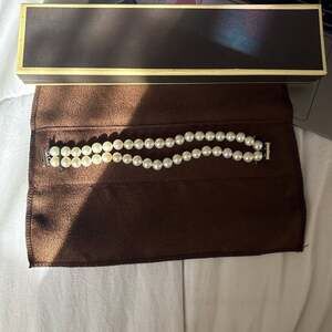 Michael C. Fina Vintage Double Strand Cultured Pearl Bracelet with Original Box
